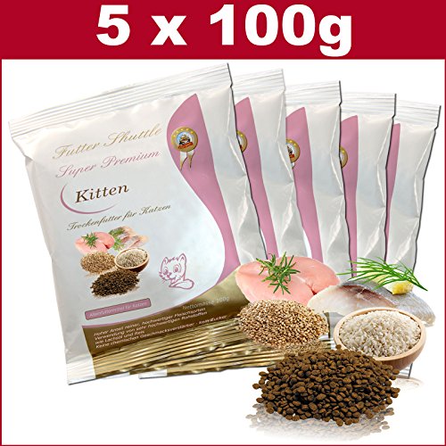 Das beste Trockenfutter für Kitten - 5 X 100g Hochwertiges Katzenfutter Kitten Der Hchsten Gte Qualitts Katzenfutter Trockenfutter Fr Junge Katzen Kitten Junior Babykatzen Entwickelt Beste Zutaten Um Optimal Gro Zu WerDen 0